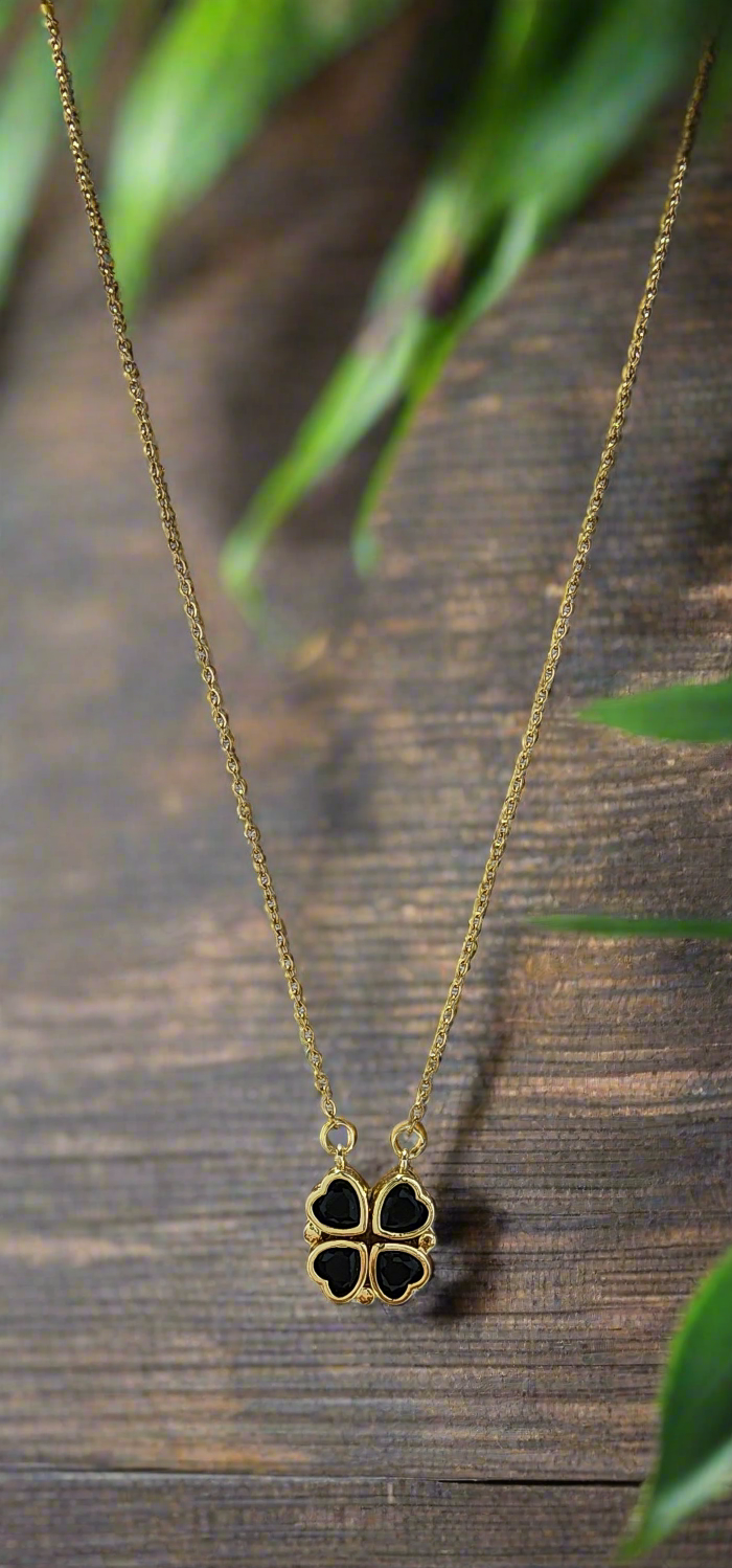Necklaces: Double wear; as a Clove or Hearts