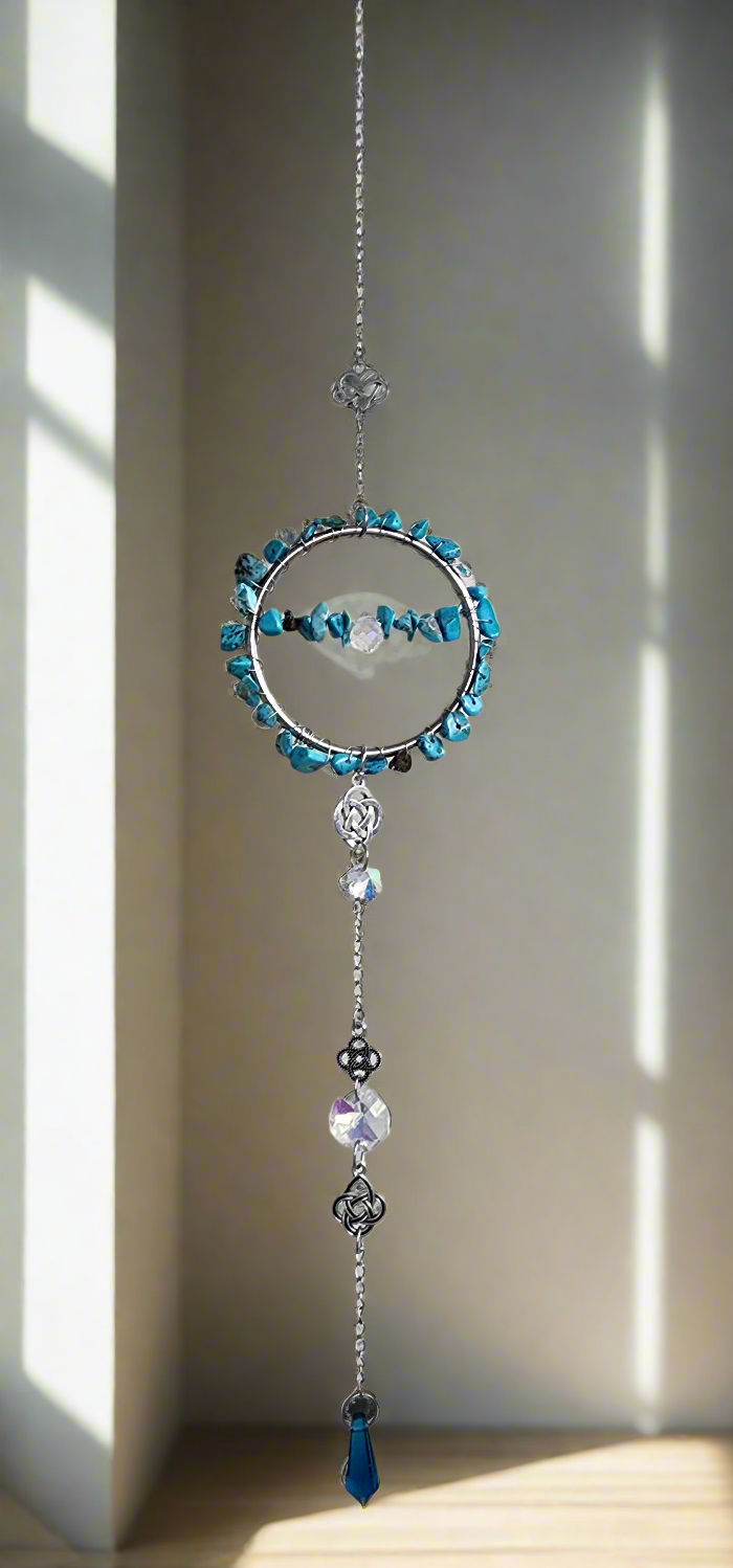 Suncatcher charms. Natural stones.