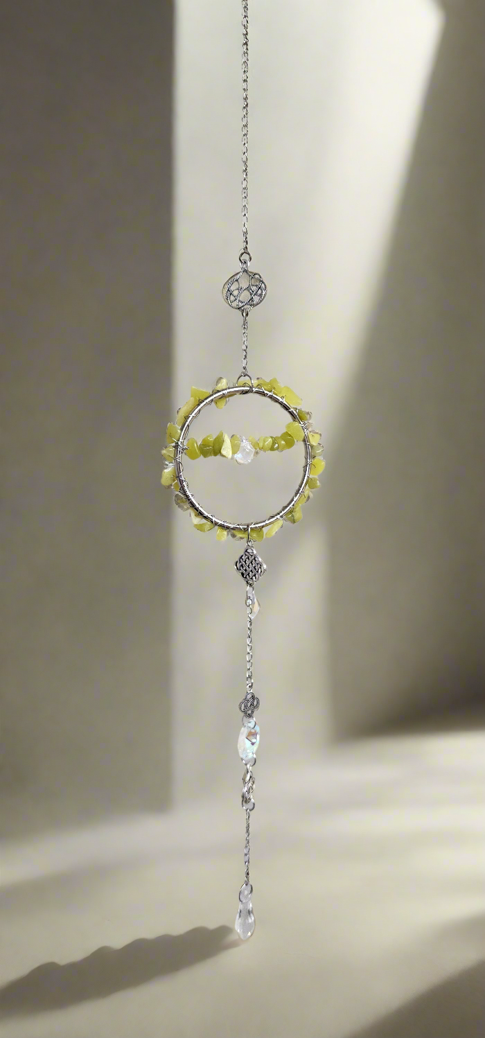 Suncatcher charms. Natural stones.