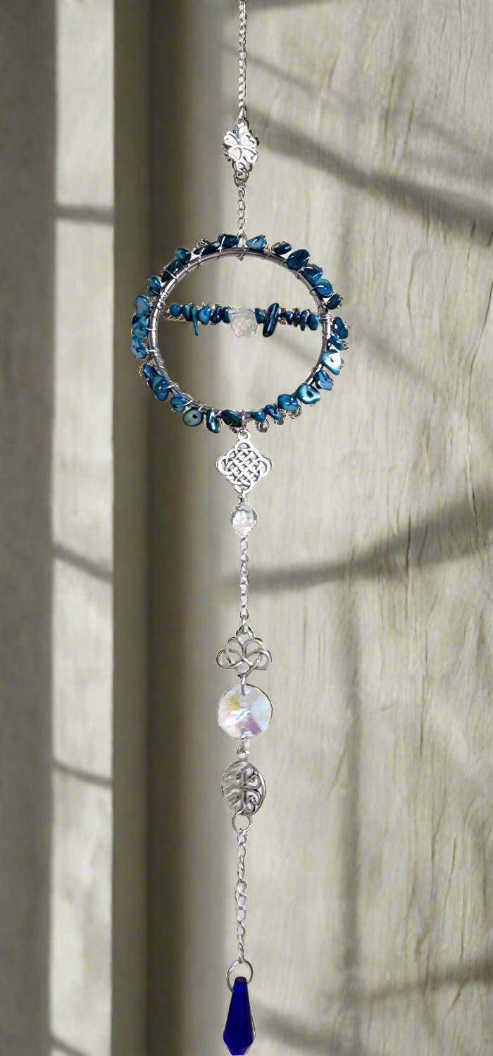 Suncatcher charms. Natural stones.