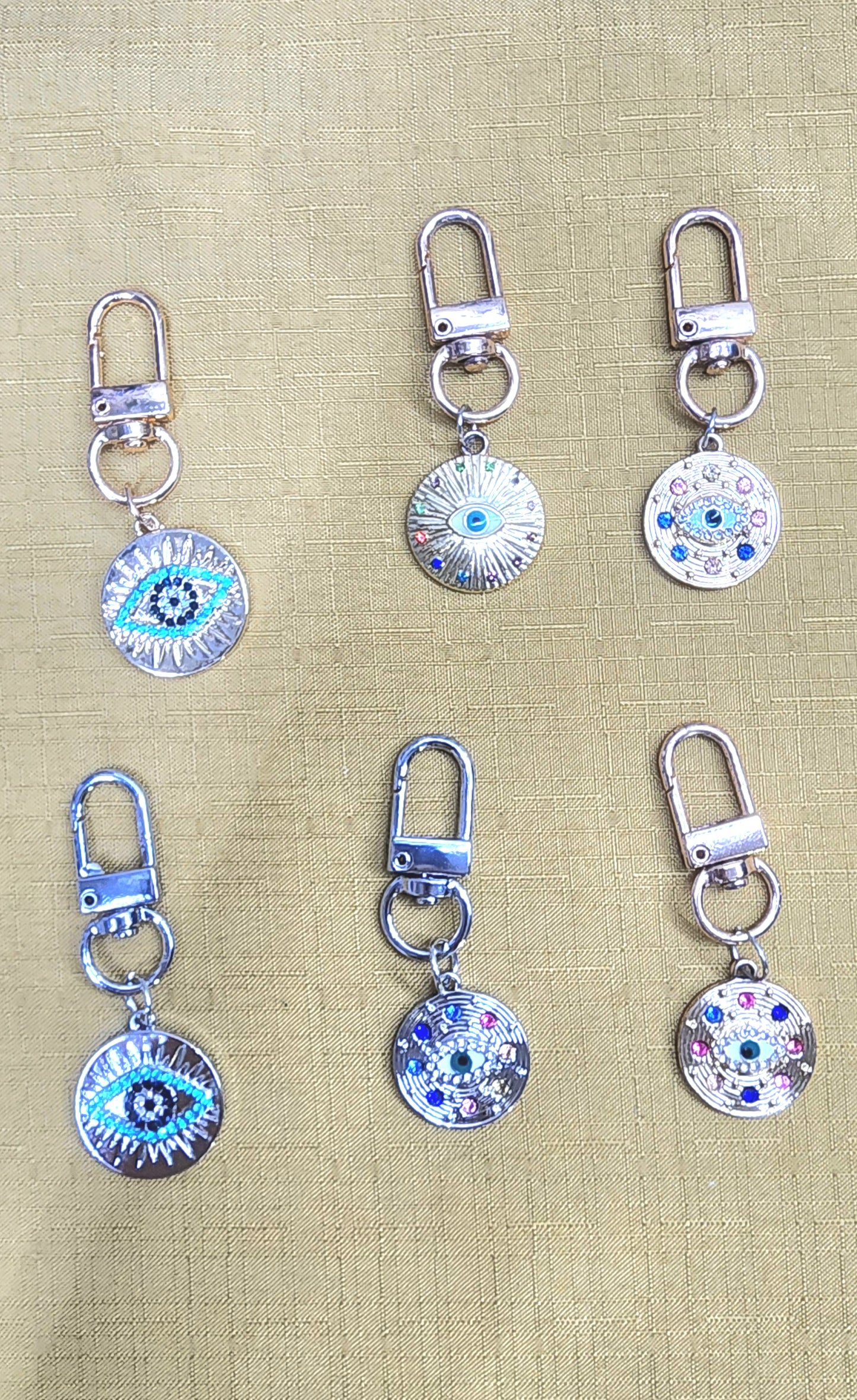 Keyrings various styles and shapes. Evil eye - protection charms
