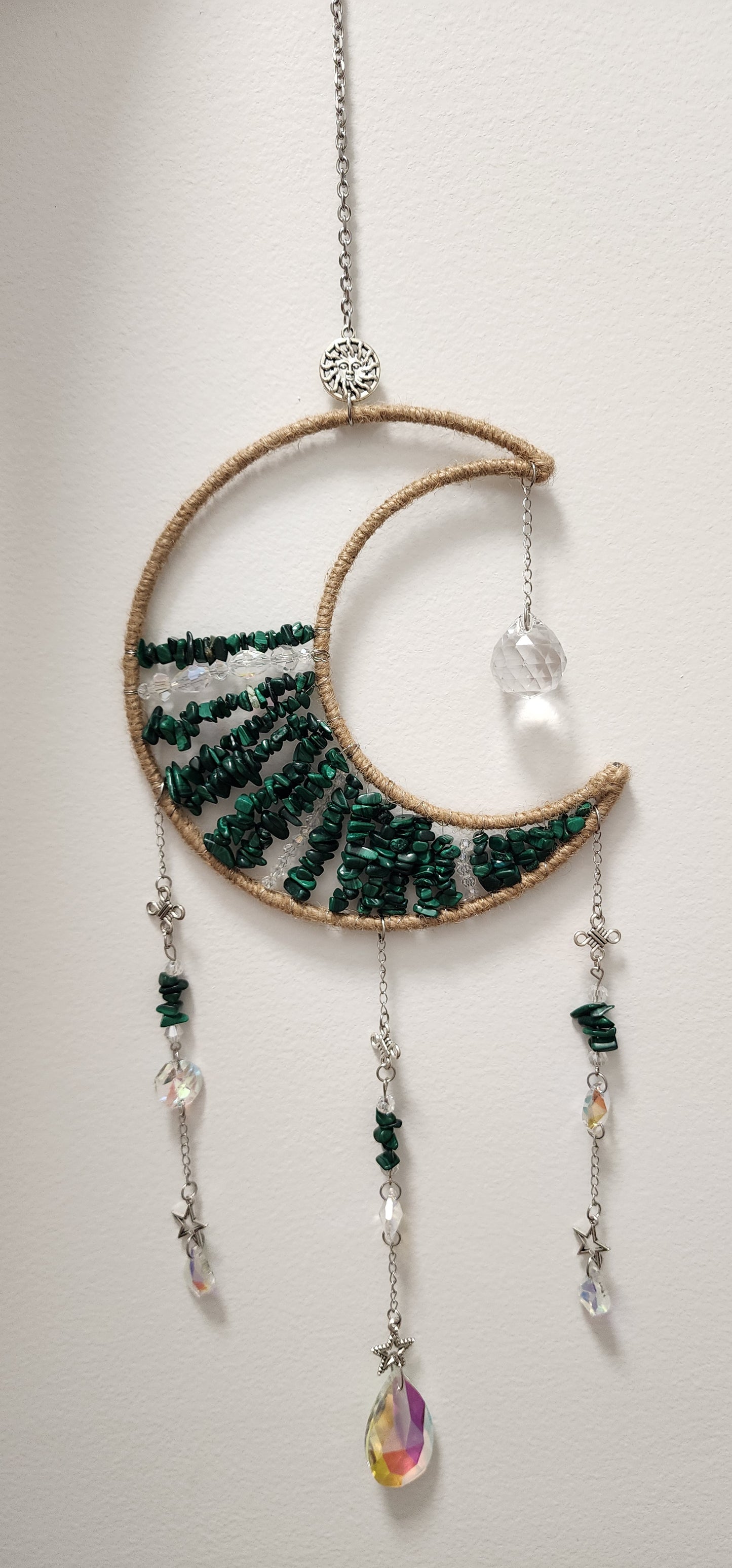 Crystal Hanging, Suncatcher, Natural healing stones. NEW designs. Choice your stones.