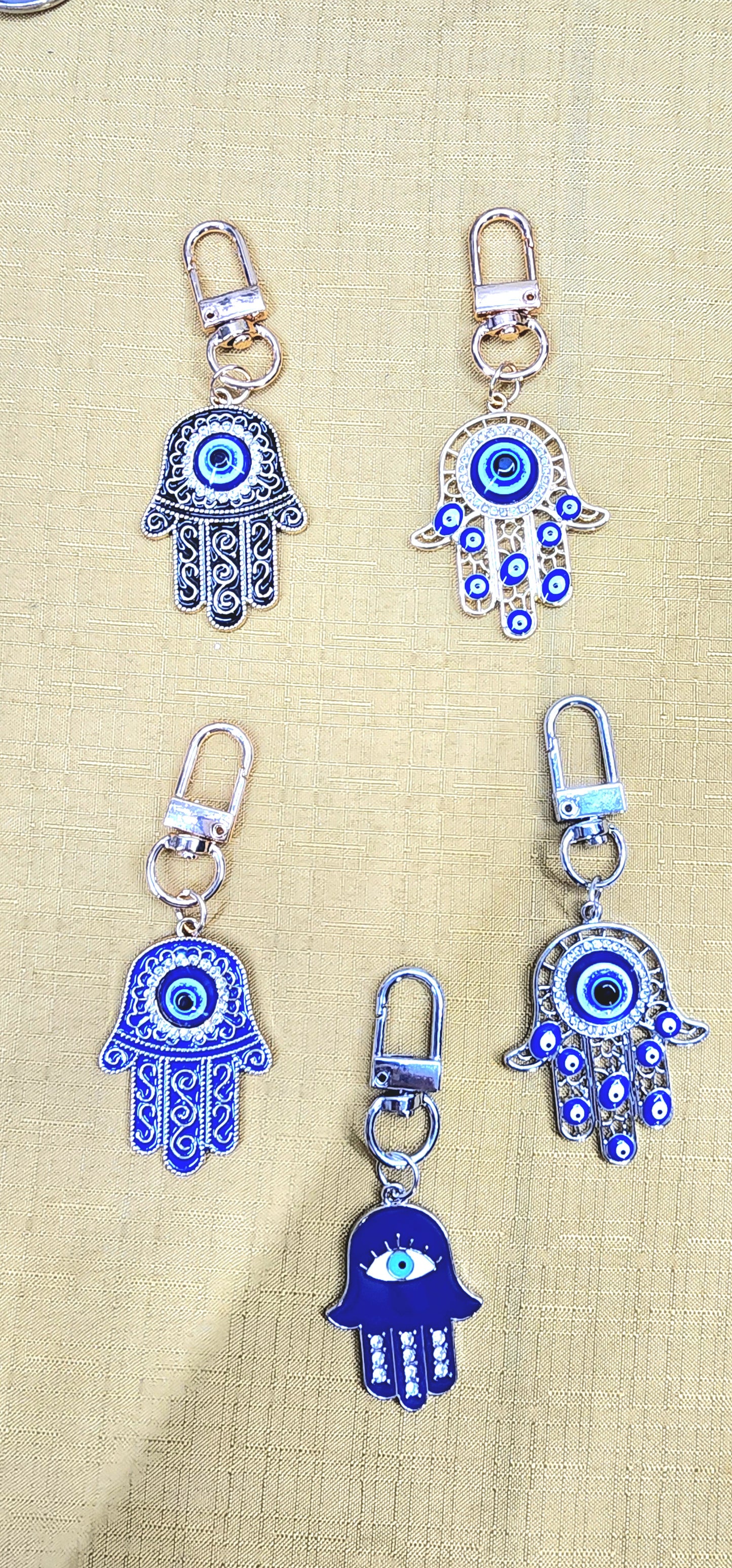 Keyrings various styles and shapes. Evil eye - protection charms