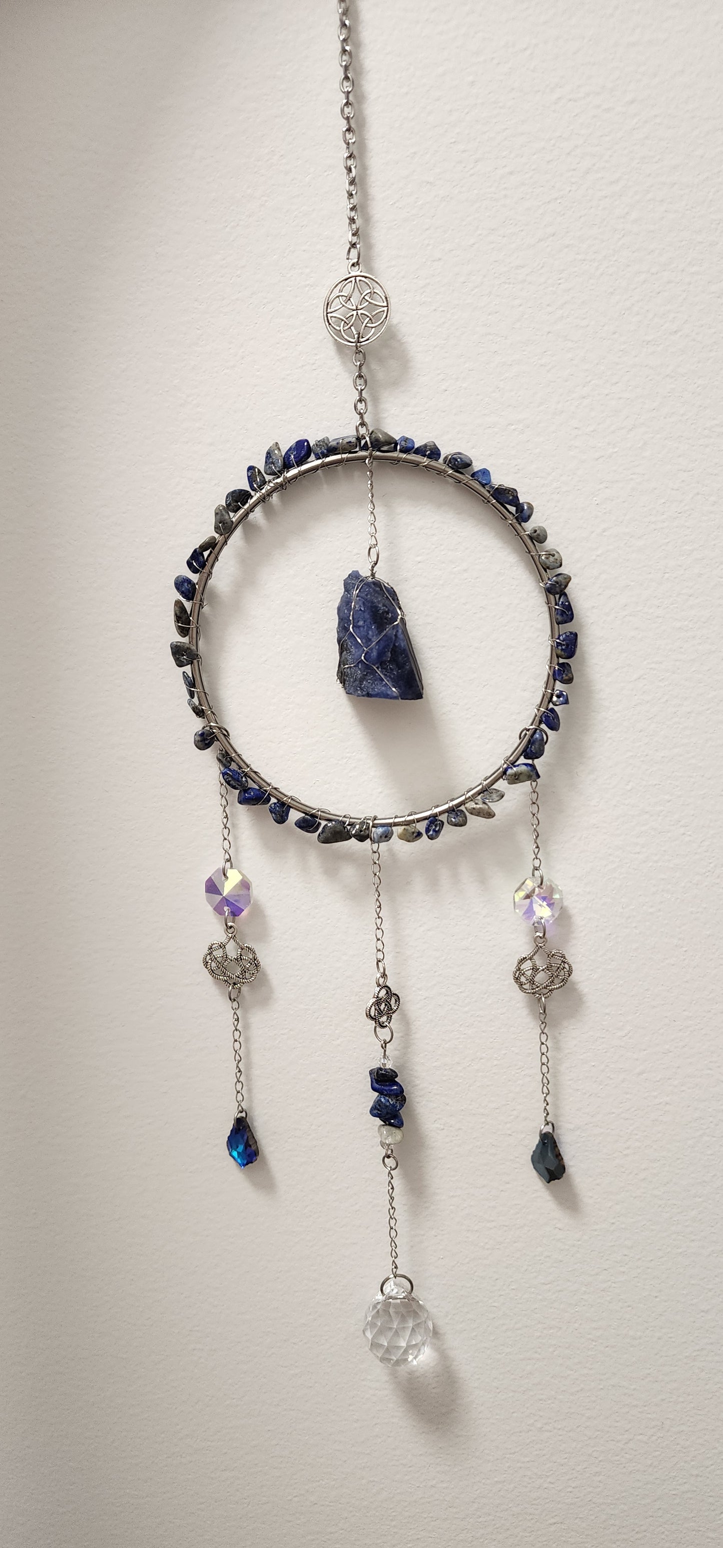 Crystal Hanging, Suncatcher, Natural healing stones. NEW designs. Choose your stones.