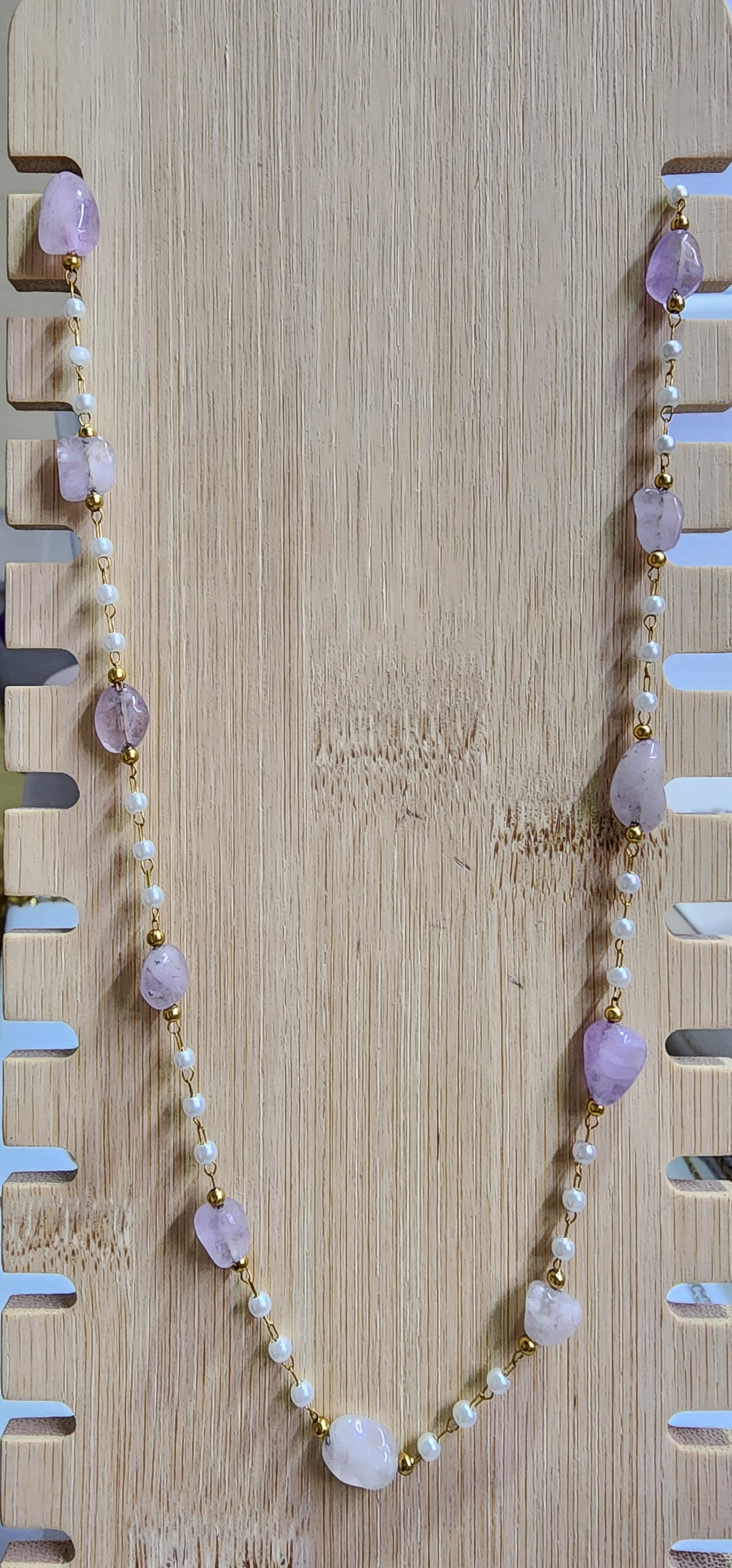 Bracelet, Anklet, Necklace Natural stones Amethyst