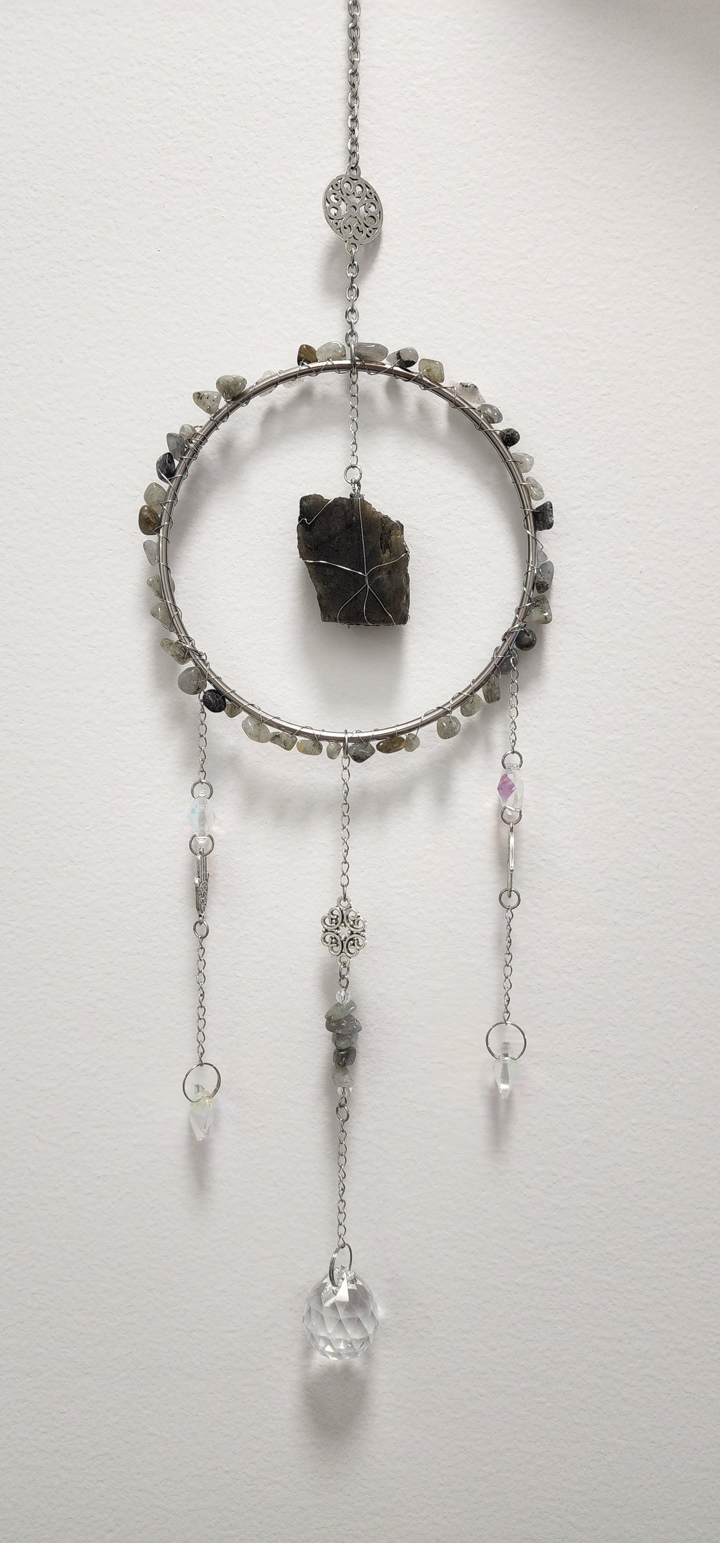 Crystal Hanging, Suncatcher, Natural healing stones. NEW designs. Choose your stones.
