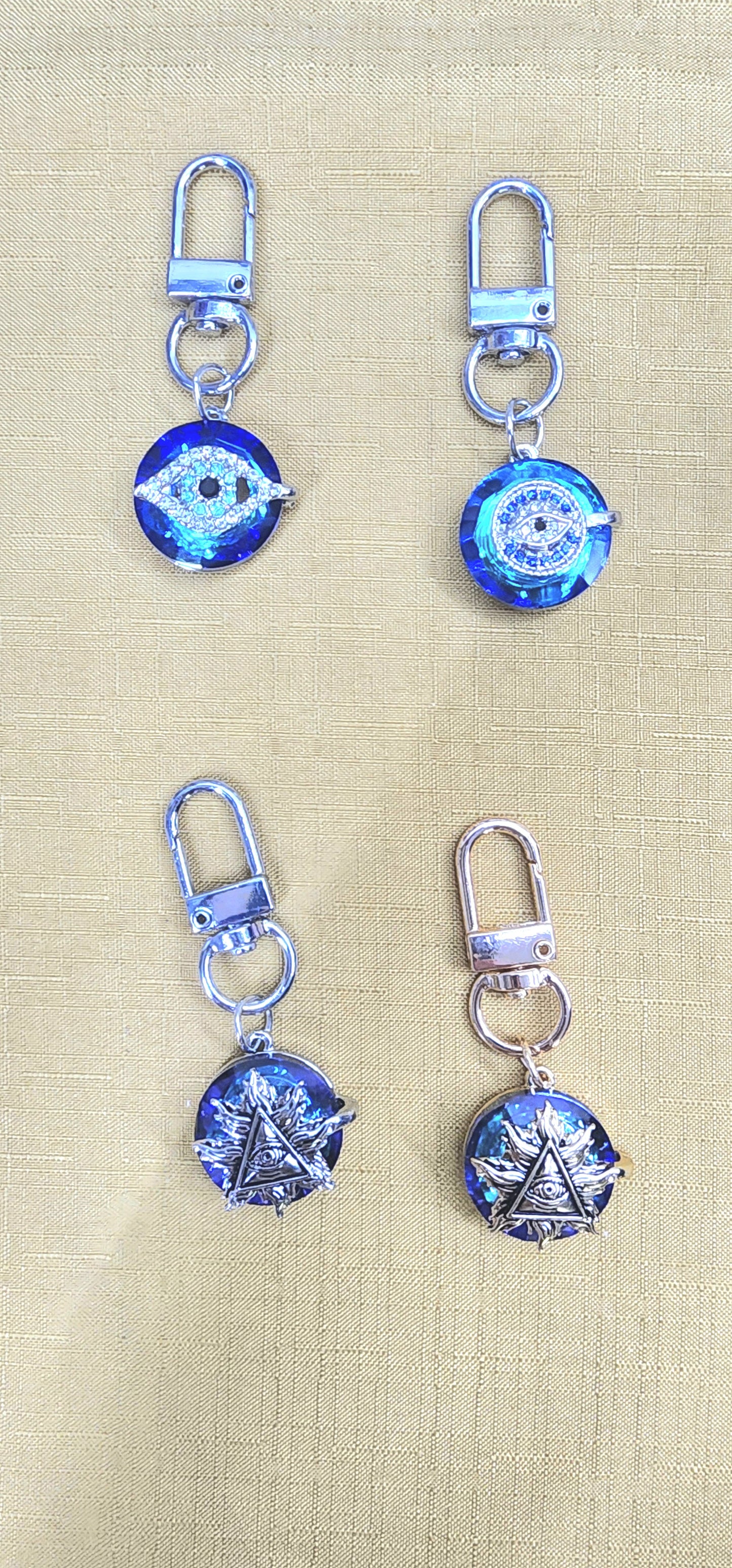 Keyrings various styles and shapes. Evil eye - protection charms