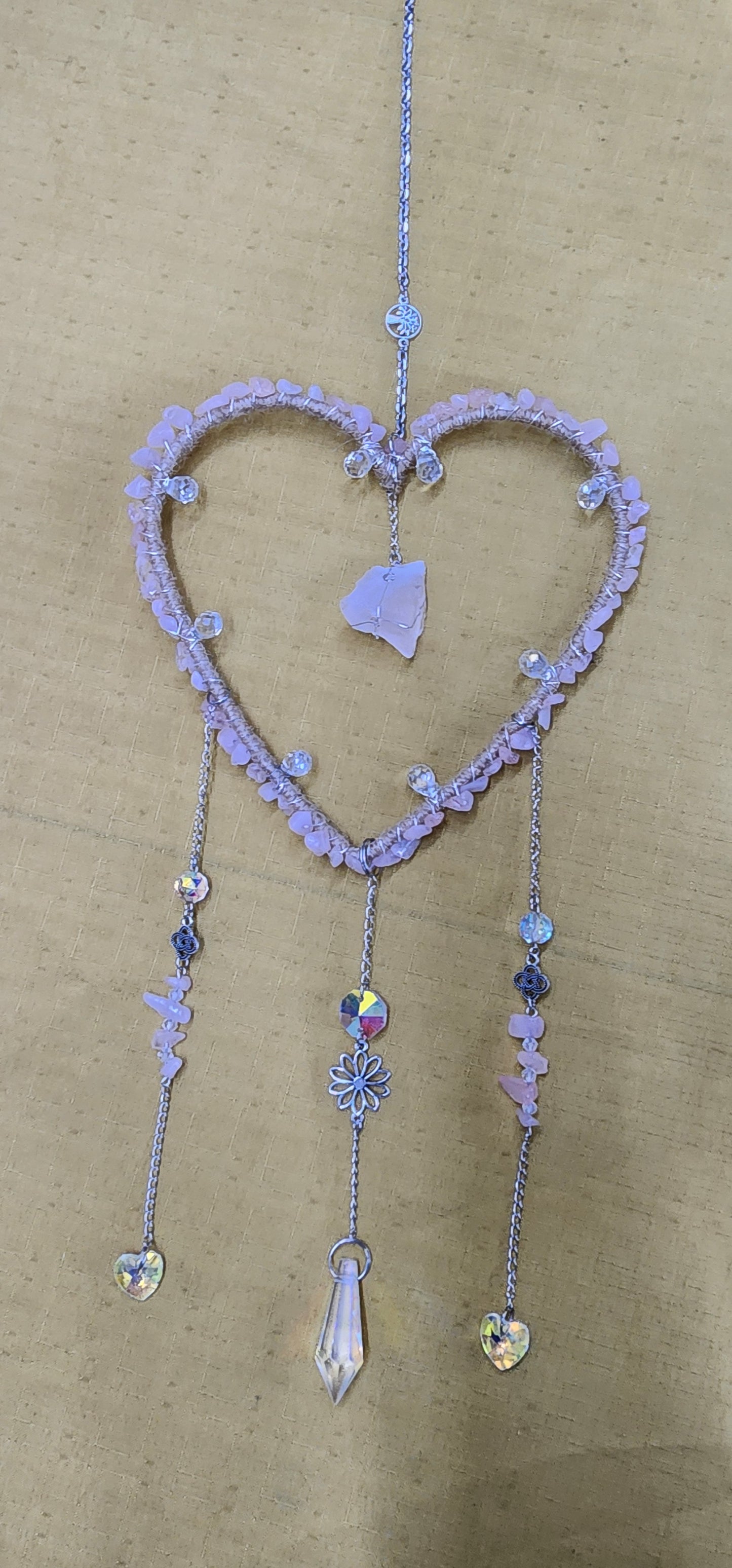 Crystal Hanging. Suncatcher. Natural stones.