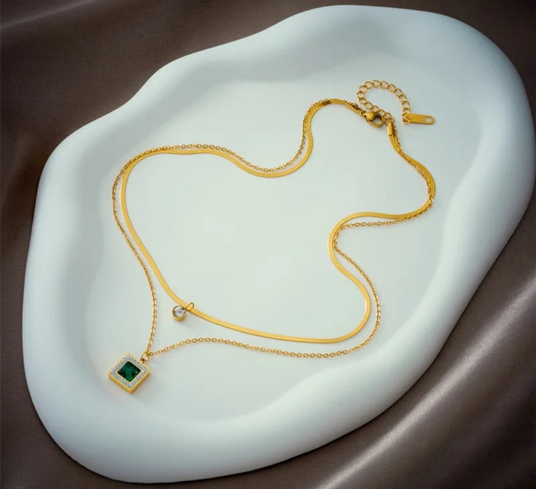 Necklace and bracelet, crystal Jewellery