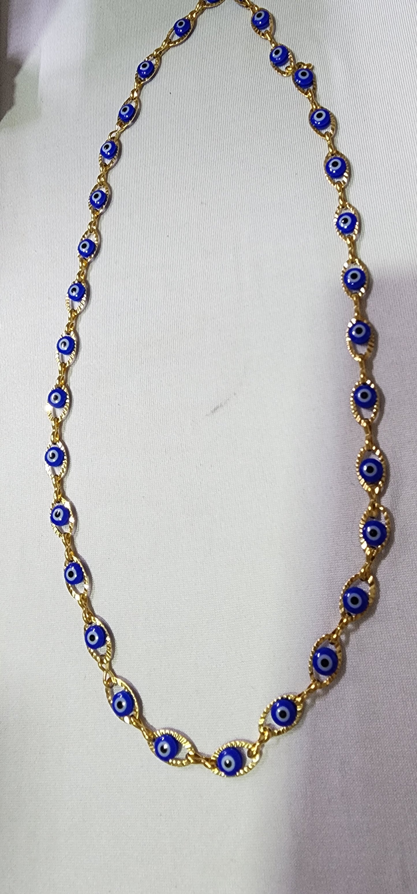 Bracelets, Necklaces or Anklets with the Evil eye design.