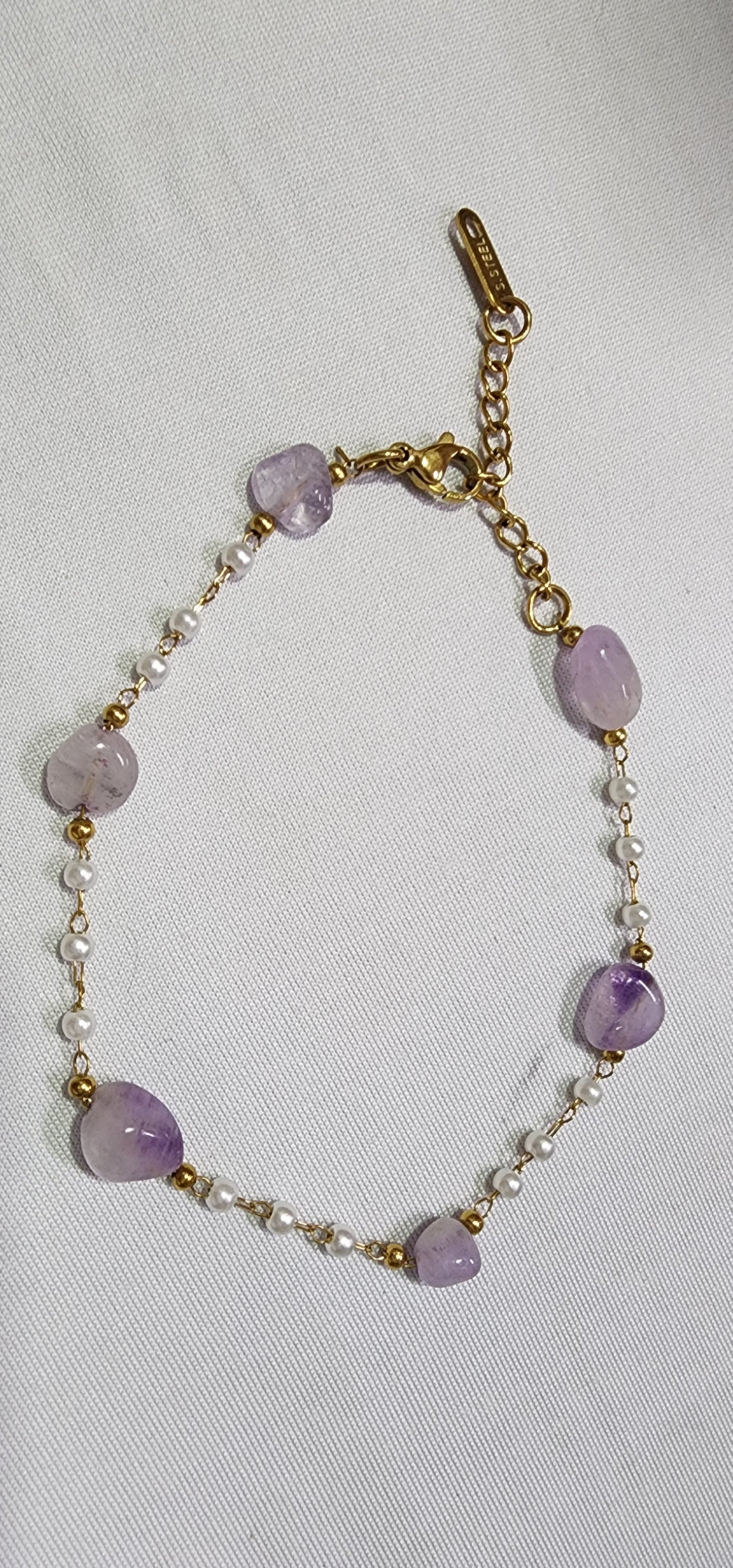 Bracelet, Anklet, Necklace Natural stones Amethyst