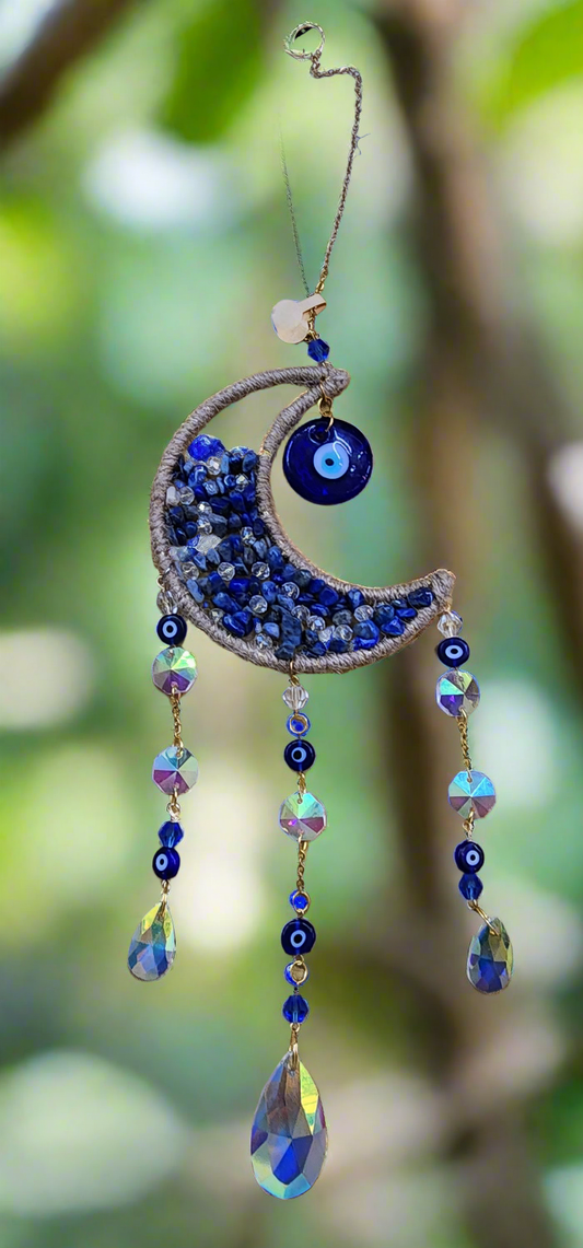 Crystal Hanging, Lapis Lazuli stones