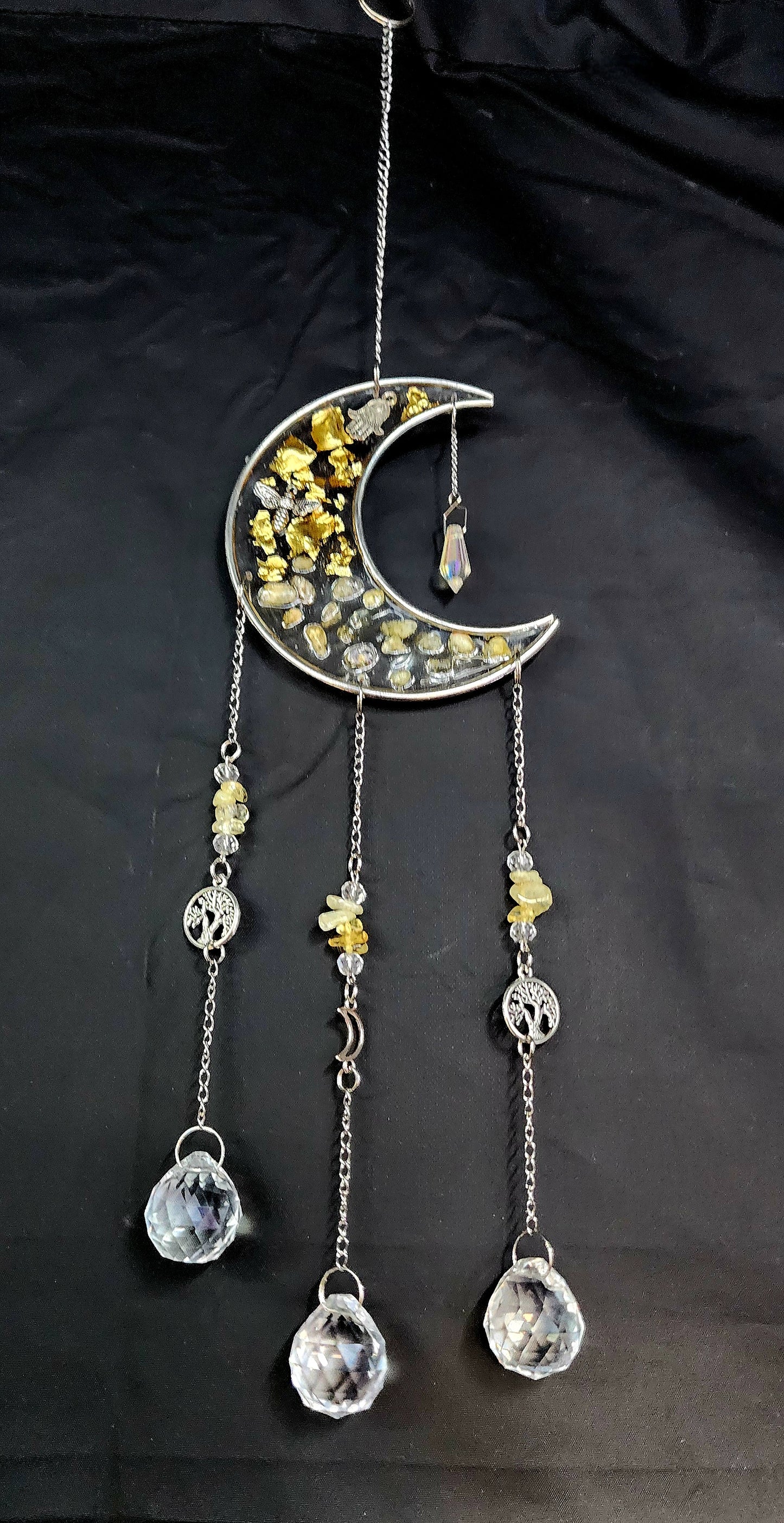 New collection Crystal Hanging Suncatcher infilled moons