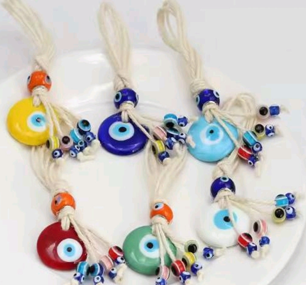 Evil eye keychain, car, door, bag hanging.