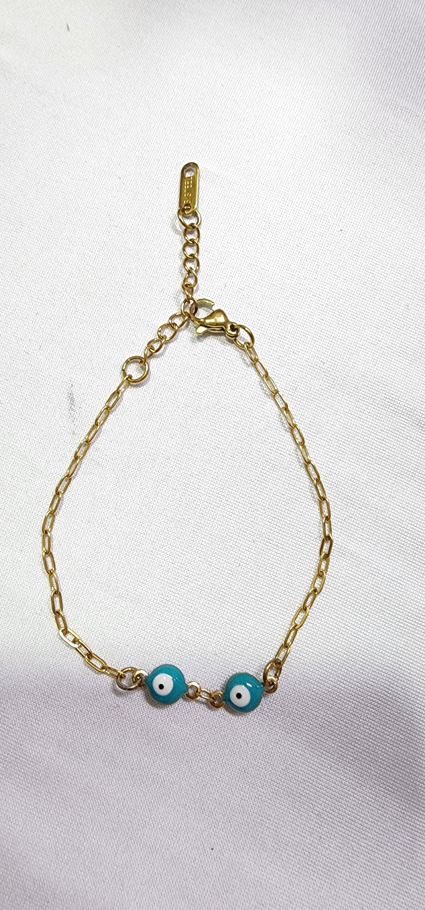 Bracelet or Anklet Evil eye style (Petite design)