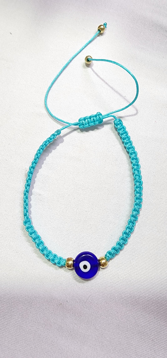 Bracelet or Anklet Evil eye style (Rope braided)