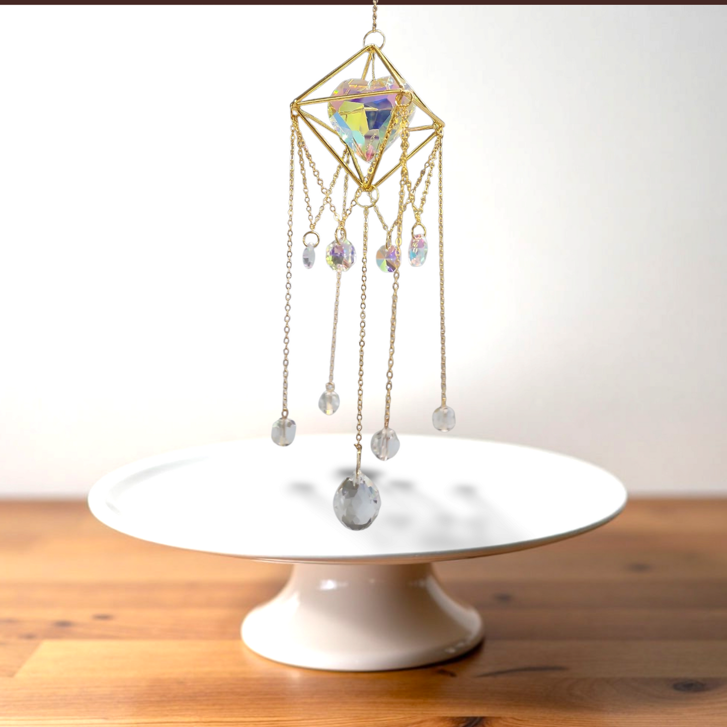 Suncatcher hanging, Heart charm