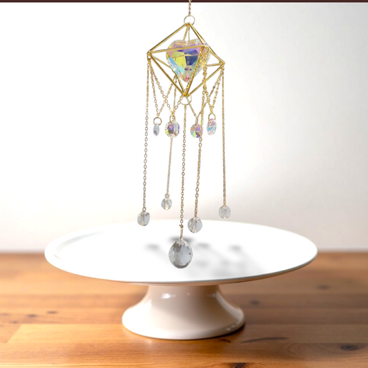 Suncatcher hanging, Heart charm