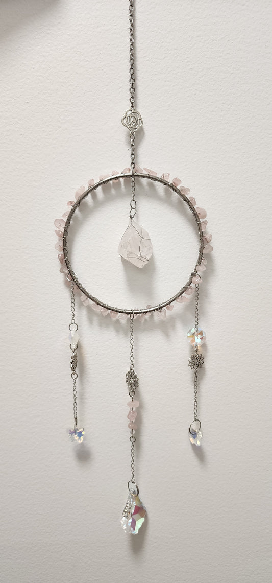 Crystal Hanging, Suncatcher, Natural healing stones. NEW designs. Choose your stones.