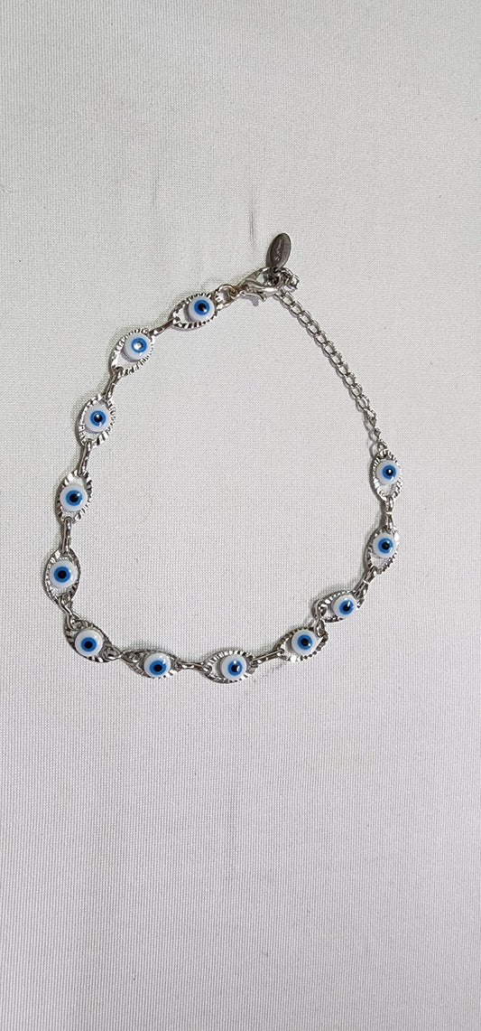 Bracelets, Necklaces or Anklets with the Evil eye design.