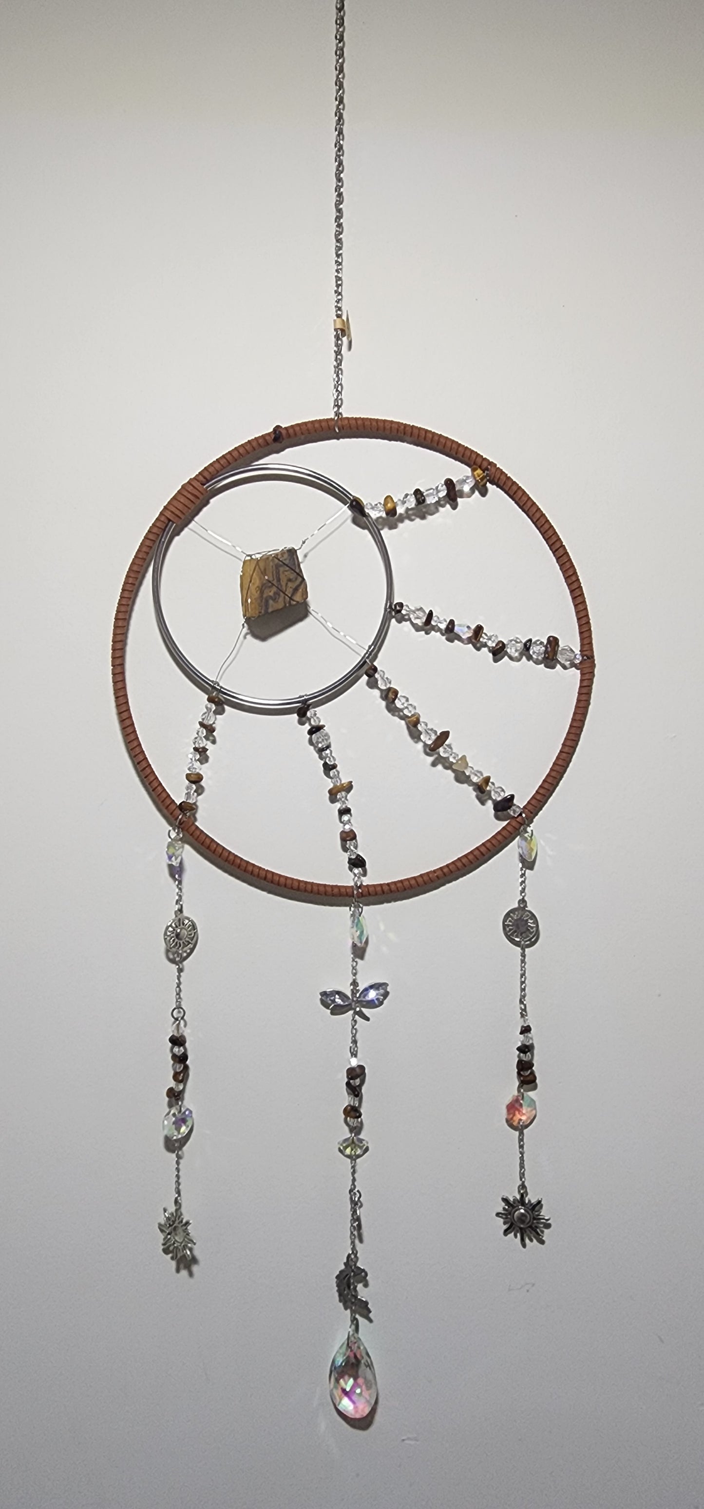Crystal Hanging, Suncatcher, Natural healing stones: Tiger's eye